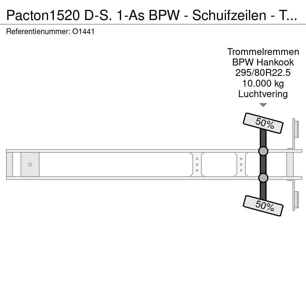 Pacton 1520 D-S. 1-As BPW - Schuifzeilen - Trommelremmen Plachtové návesy