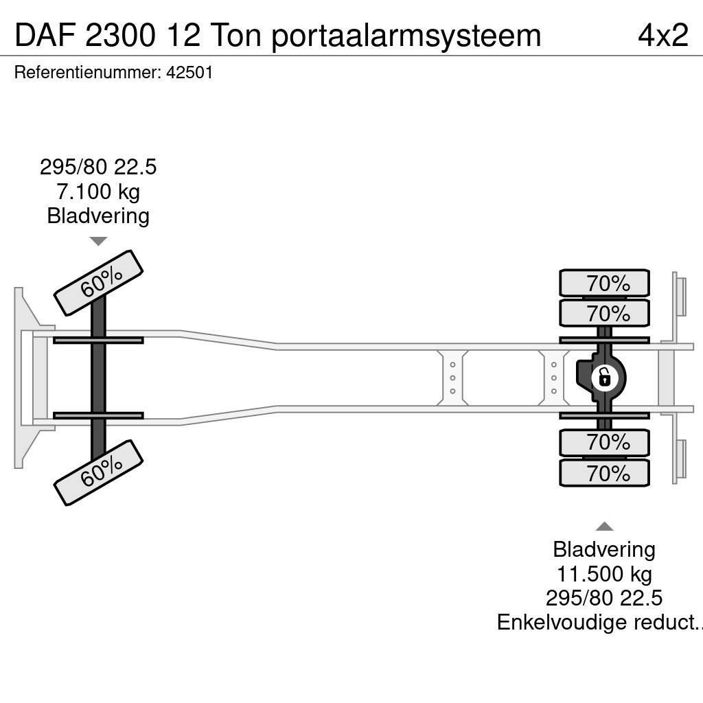 DAF 2300 12 Ton portaalarmsysteem Ramenové nosiče kontajnerov