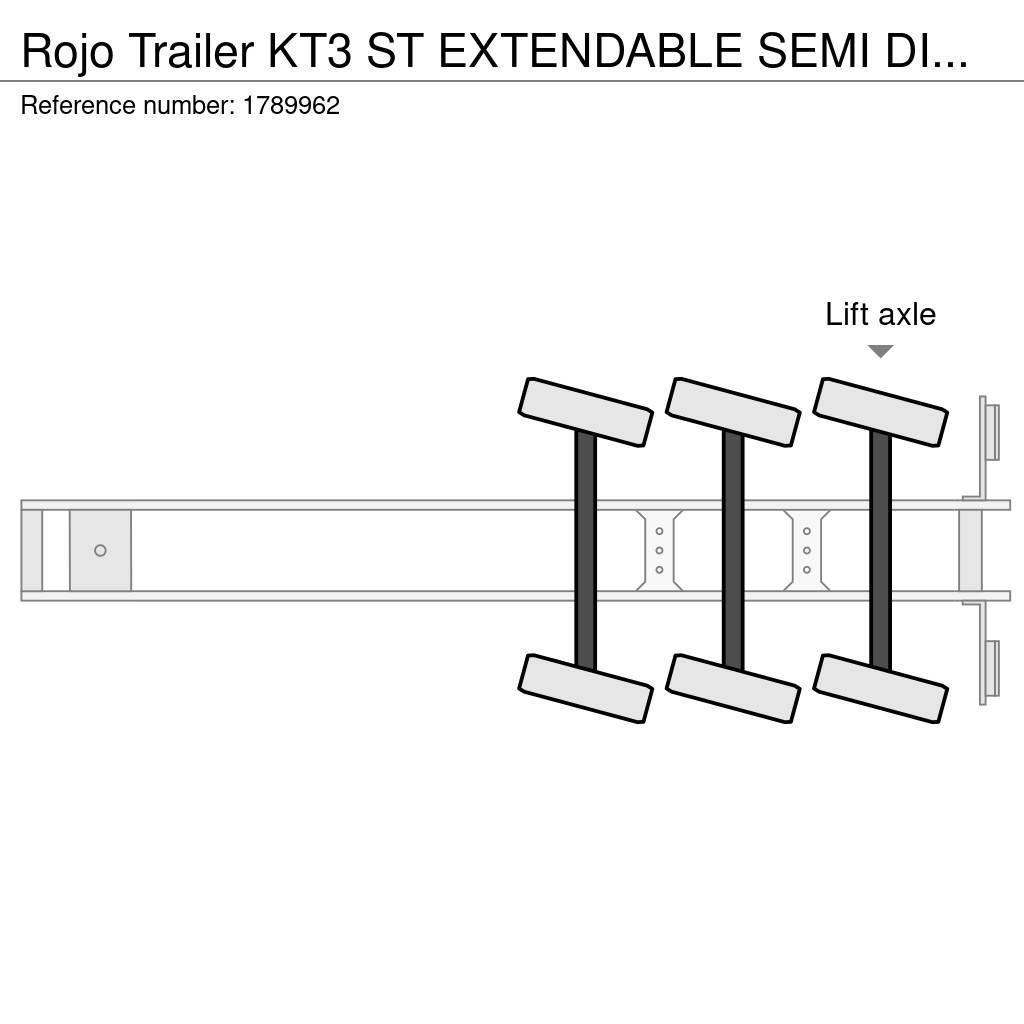 Rojo Trailer KT3 ST EXTENDABLE SEMI DIEPLADER/TIEFLADER/LOWLOAD Podvalníkové návesy
