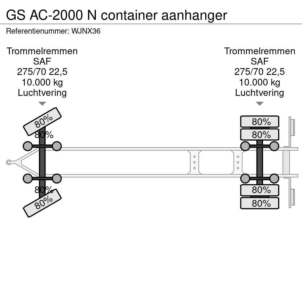 GS AC-2000 N container aanhanger Kontajnerové prívesy