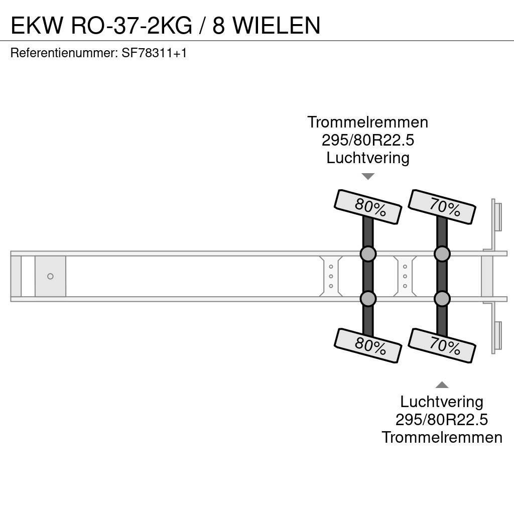 EKW RO-37-2KG / 8 WIELEN Valníkové návesy/Návesy sa sklápacím bočnicami