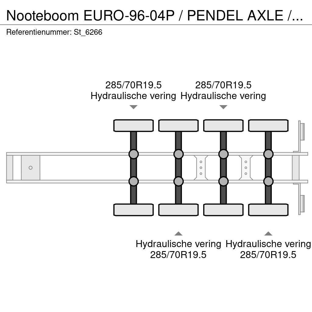 Nooteboom EURO-96-04P / PENDEL AXLE / 95.680 kg. Podvalníkové návesy