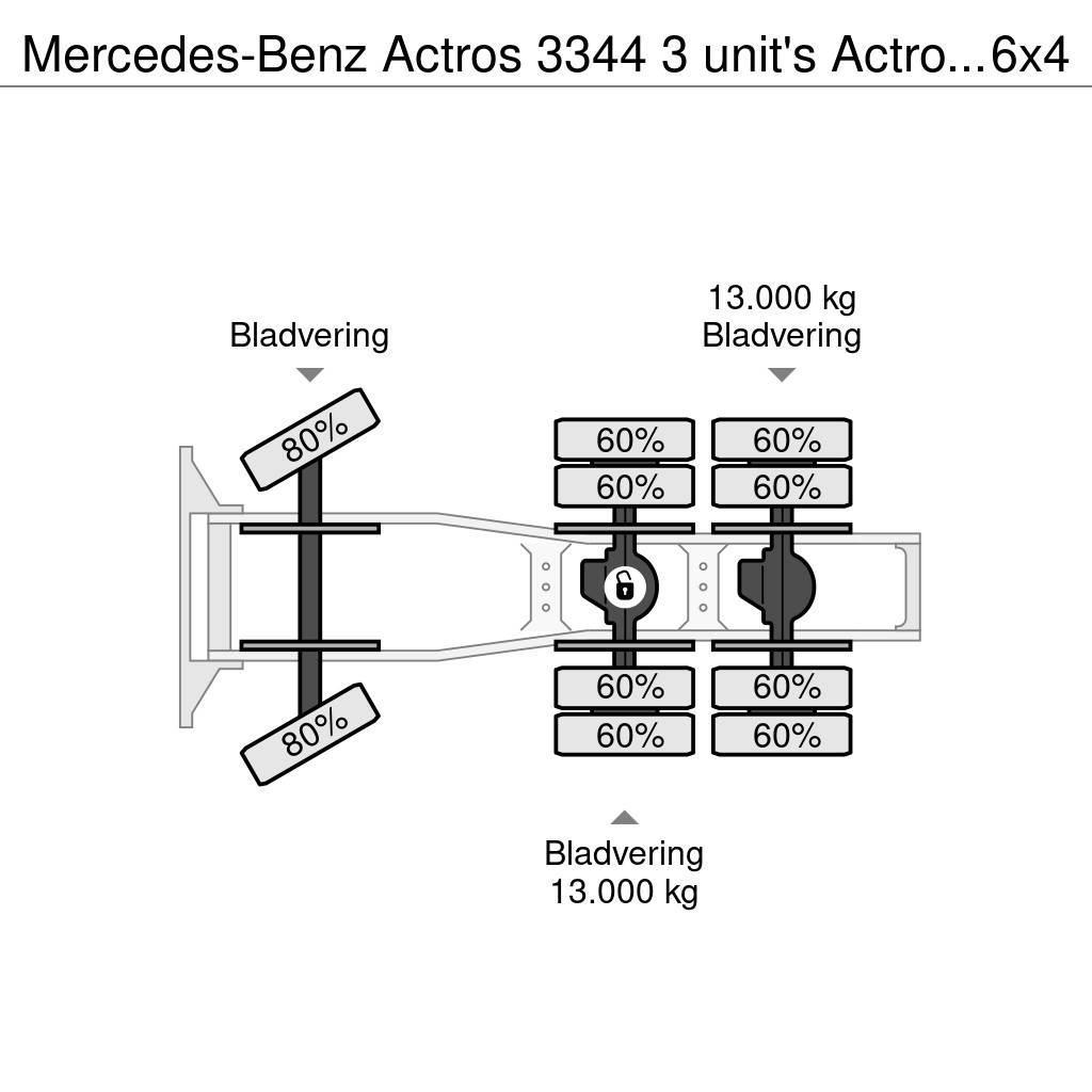 Mercedes-Benz Actros 3344 3 unit's Actros 3344 6x4 Kippydraulik Ťahače