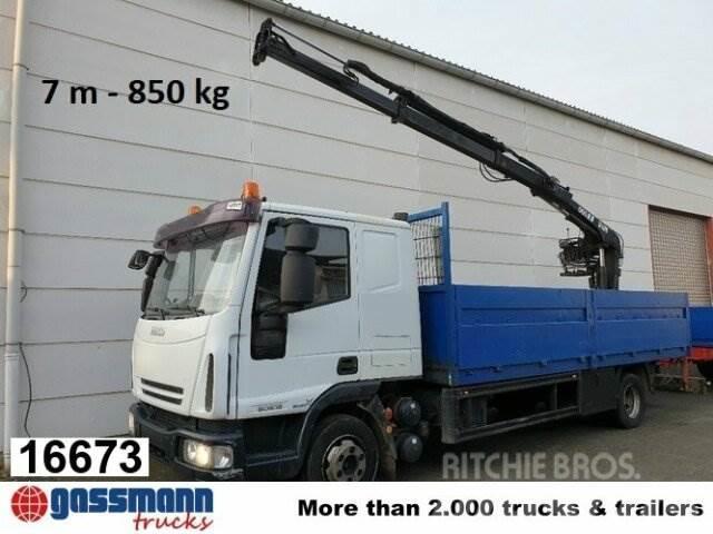 Iveco Euro Cargo ML 80 E 18, Hiab Kran 060-2 Plošinové nákladné automobily/nákladné automobily so sklápacími bočnicami