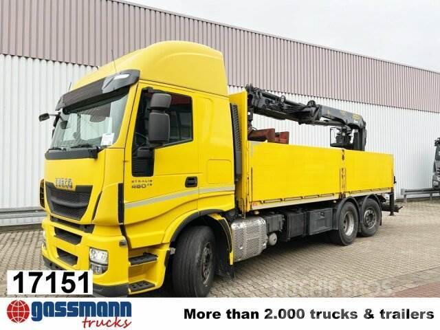 Iveco Stralis AS260SY48 6x2/4, Kran Palfinger PK18001L Plošinové nákladné automobily/nákladné automobily so sklápacími bočnicami