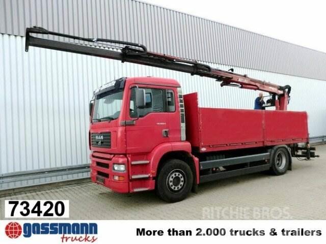 MAN TGA 18.360 4x2, Baustoff, Kran ATLAS 125.1 Plošinové nákladné automobily/nákladné automobily so sklápacími bočnicami