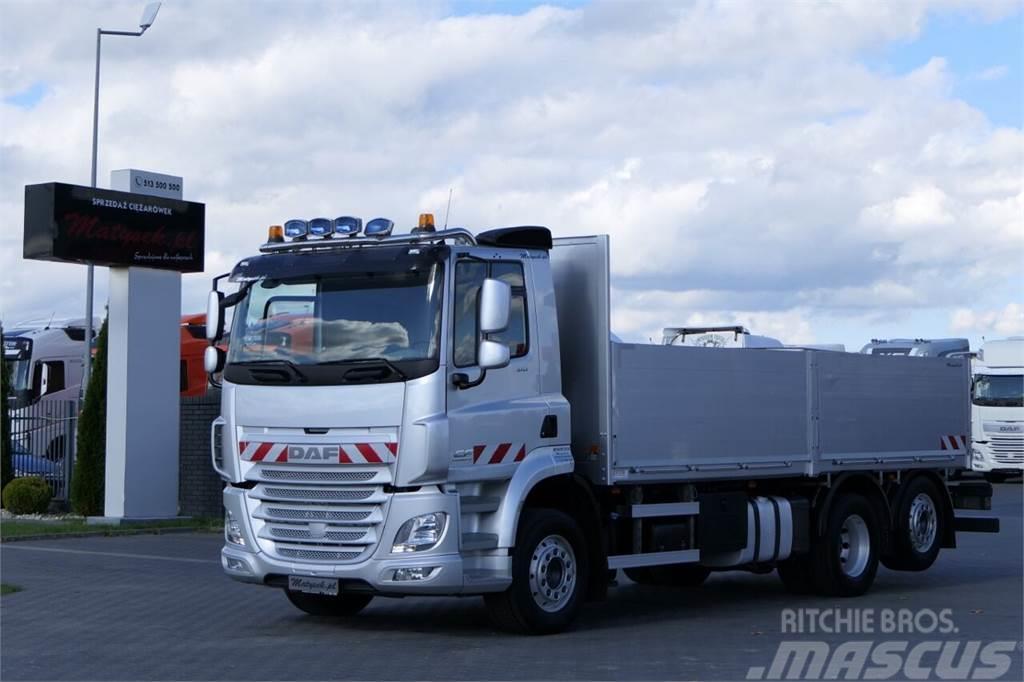 DAF CF 410 / 6X2 / SKRZYNIOWY - 6,5 M / OŚ PODNOSZONA Plošinové nákladné automobily/nákladné automobily so sklápacími bočnicami