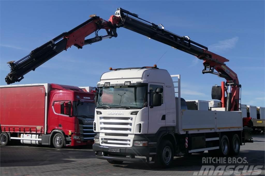 Scania R 480 / 6X4 / SKRZYNIA - 6,2 M + HDS PALFINGER PK  Nákladní vozidlá na prepravu automobilov