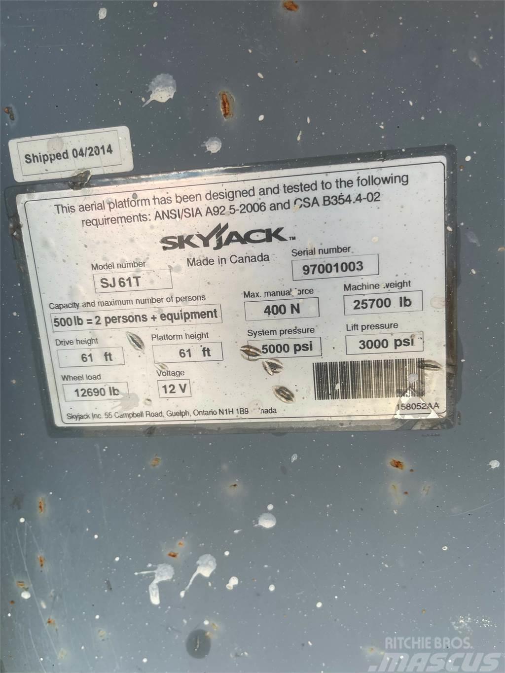 SkyJack SJ61T Výložníky a lyžice