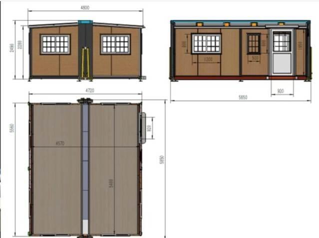  2023 4.7 m x 5.85 m 2023 Folding Portable Building Iné