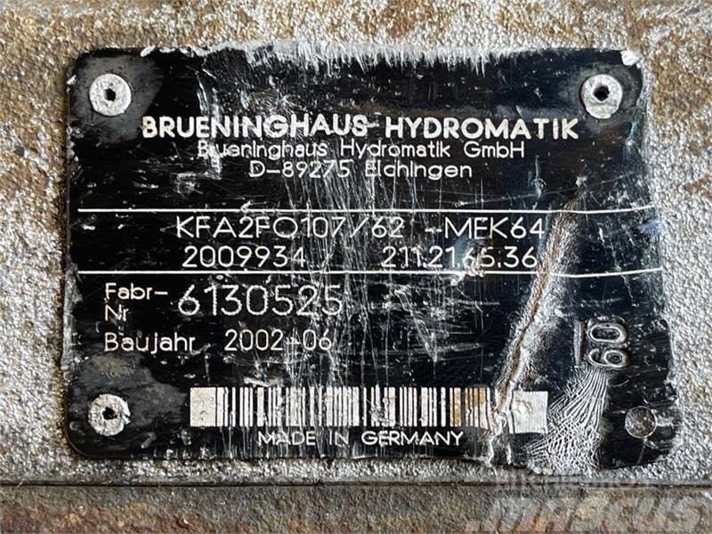 Brueninghaus Hydromatik BRUENINGHAUS HYDROMATIK HYDRAULIC PUMP KFA2FO107 Hydraulika