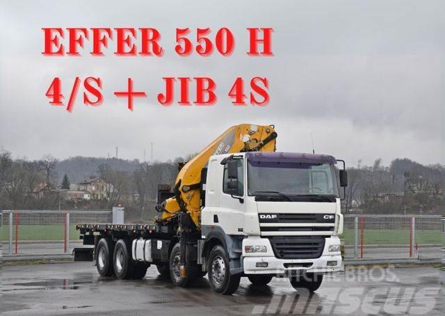 DAF CF 85.480 * EFFER 550 H 4/S+JIB 4S* FUNK / 8x4 Autožeriavy, hydraulické ruky