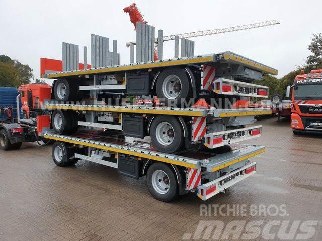 Fliegl H+W Plattform, Luft, 3 m. Seecontainer Rampen Nízko rámové nákladné automobily