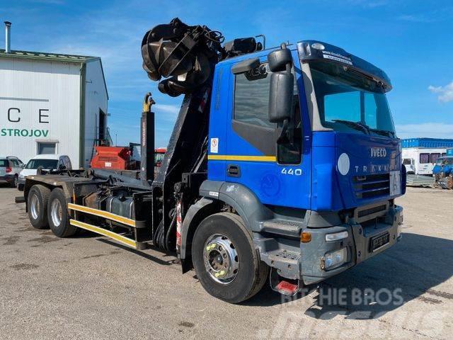 Iveco TRAKKER 440 6x4 for containers with crane,vin872 Autožeriavy, hydraulické ruky