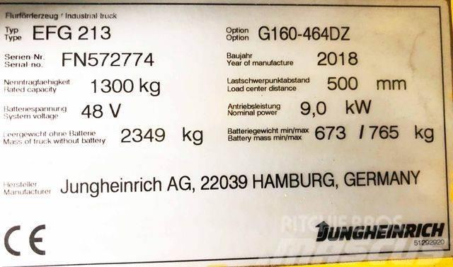 Jungheinrich EFG213 - 4640MM HUBHÖHE - BATTERIE 2021 - 100% Iné