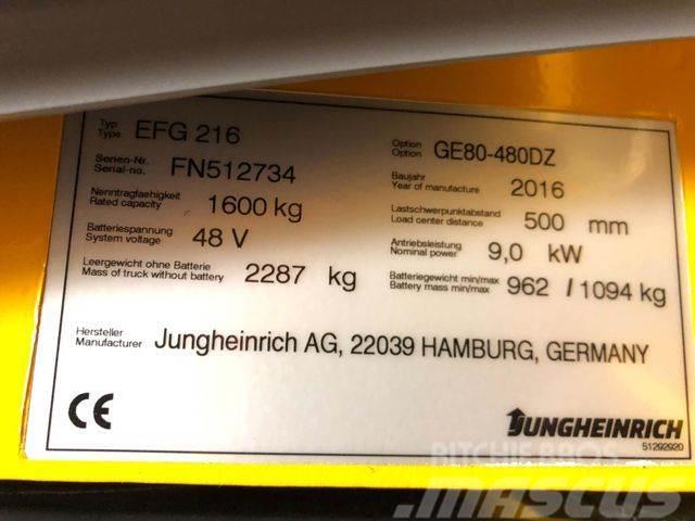 Jungheinrich EFG216 - 4.8 M HUBHÖHE -BATTERIE 91% -TRIPLEX Iné