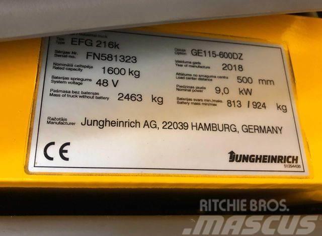 Jungheinrich EFG216k - 6 M HUBHÖHE -BATTERIE 86% -NEUWERTIG Iné