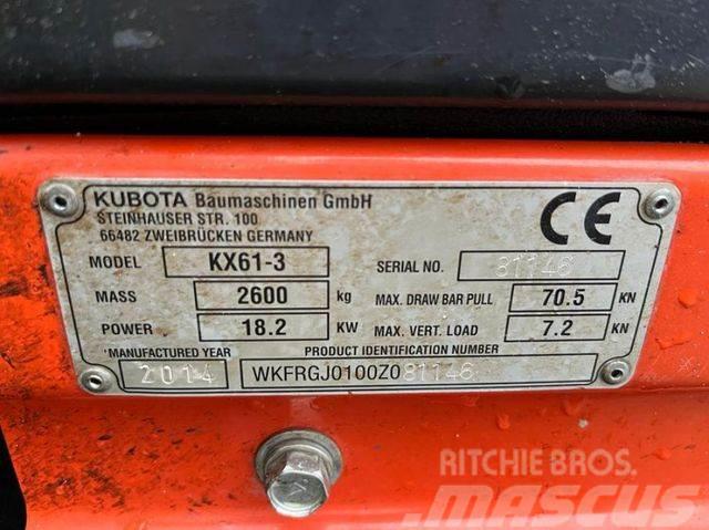 Kubota Minibagger KX 61 Minibagger 2245h, incl. Grabn+T Mini rýpadlá < 7t