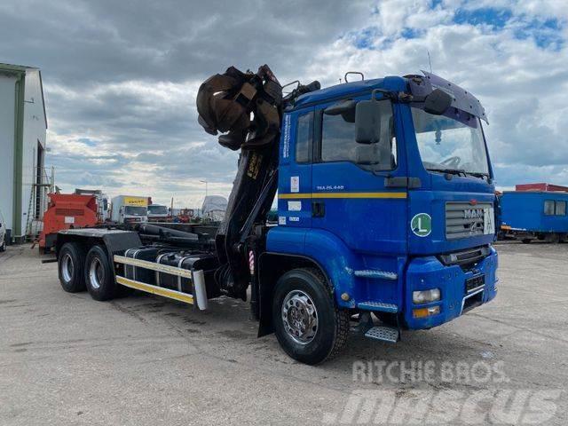 MAN TGA 26.440 6X4 for containers with crane vin 945 Autožeriavy, hydraulické ruky