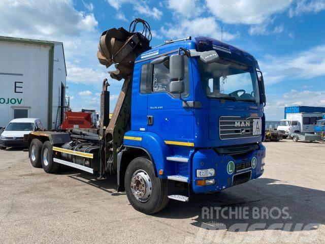 MAN TGA 26.440 6X4 for containers with crane vin 874 Autožeriavy, hydraulické ruky