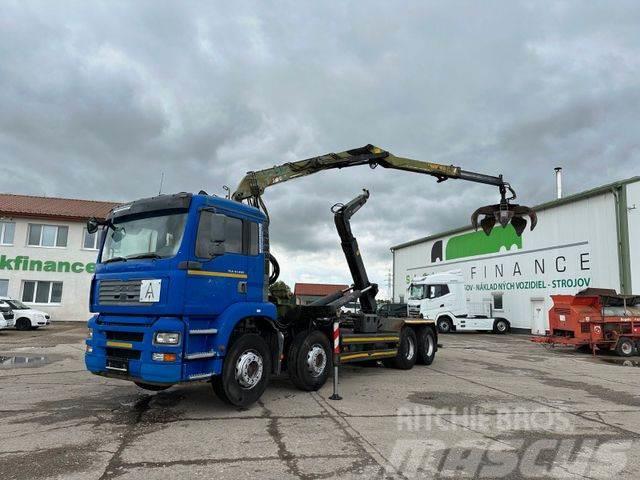 MAN TGA 41.460 for containers and scrap + crane 8x4 Hákový nosič kontajnerov