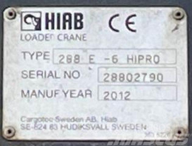Mercedes-Benz Actros 2546 L 6x2 Pritsche Heckkran Hiab 288 6x Autožeriavy, hydraulické ruky