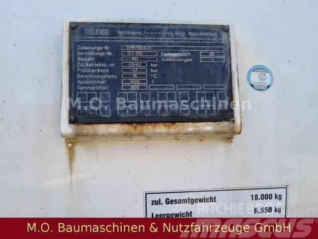  Saugwagenanhänger / Tollense TH 93 / 14.000 L Cisternové prívesy