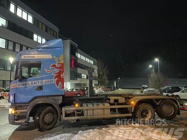 Scania R 500 V8 LB 6X2 MNA ABROLLER GELENKTEACHSE Hákový nosič kontajnerov