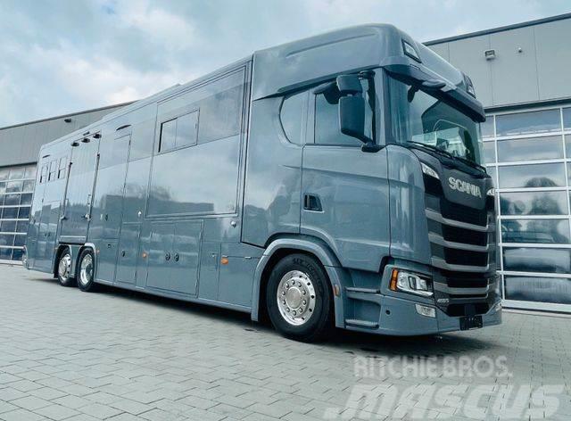 Scania S 450 Doppel Pop-out Pop-Up Pferdetransporter Nákladné automobily na prepravu zvierat