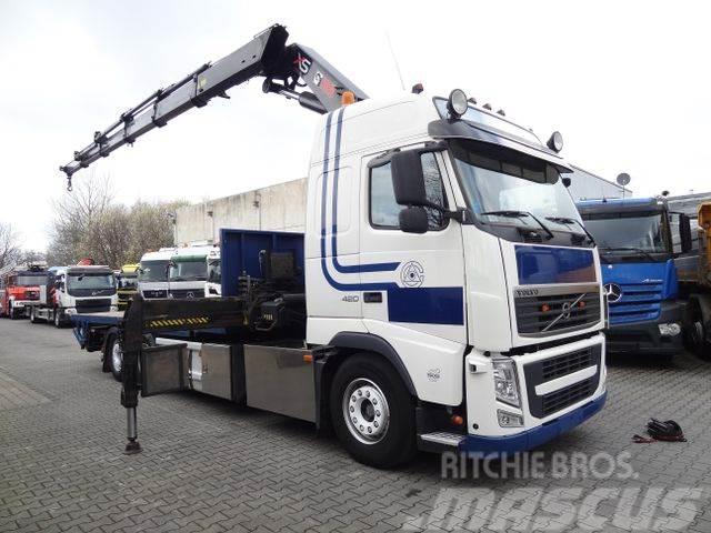 Volvo FH420 6X2*4 Kran Hiab 422-5 Plošinové nákladné automobily/nákladné automobily so sklápacími bočnicami
