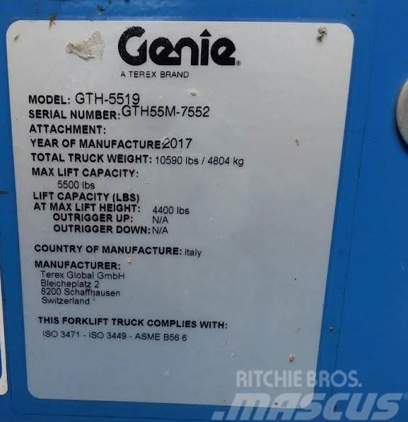Genie GTH-5519, 5,500# 4x4 Teleskopické manipulátory