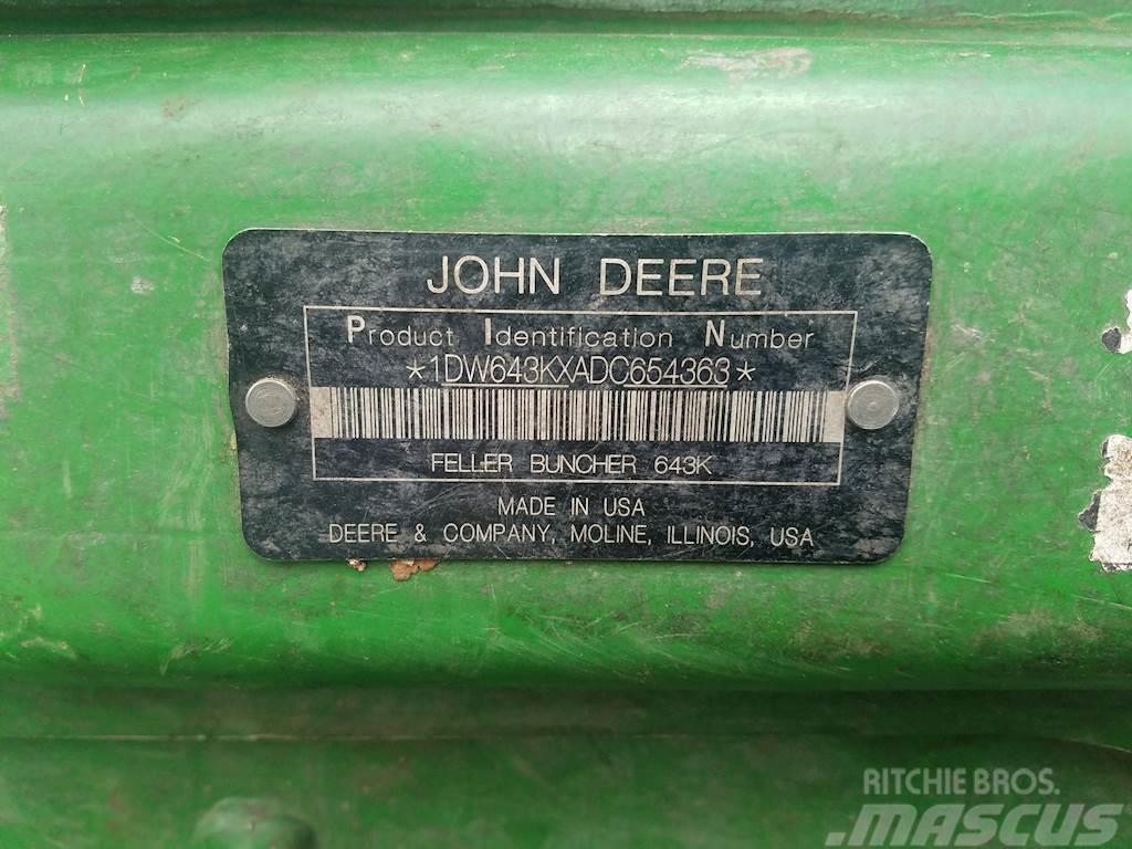John Deere 643K Stínacie harvestory