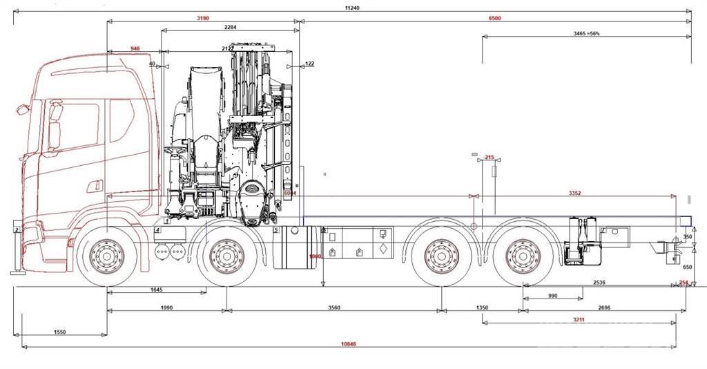 Scania S660 8X2 Palfinger PK1050 TEC Autožeriavy, hydraulické ruky