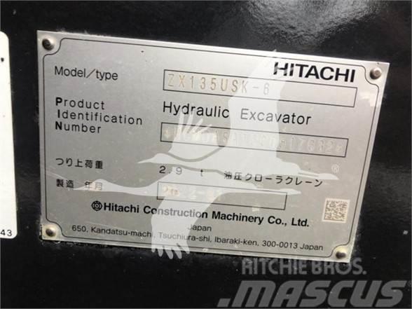 Hitachi ZX135USK-6 Pásové rýpadlá