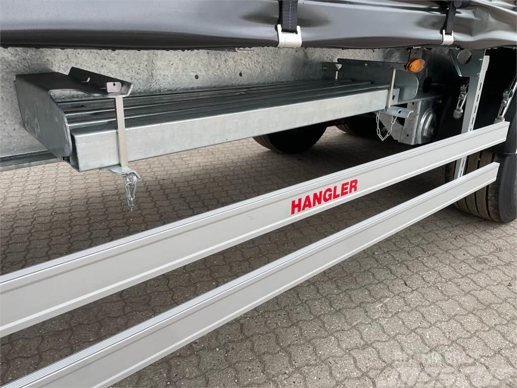 Hangler 3-aks gardintrailer hævetag + kæpstokke Plachtové návesy