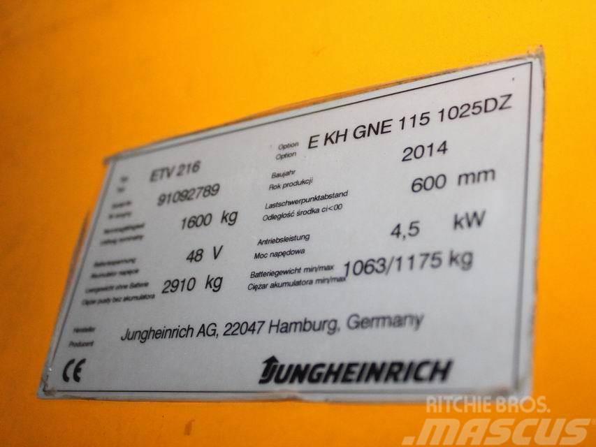 Jungheinrich ETV 216 E KH GNE 115 1025DZ Retraky