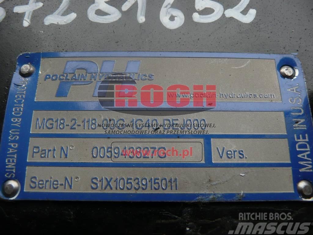 Poclain MG18-2-118-00G-1C40-DEJ000 005943827-G 87281652 Motory