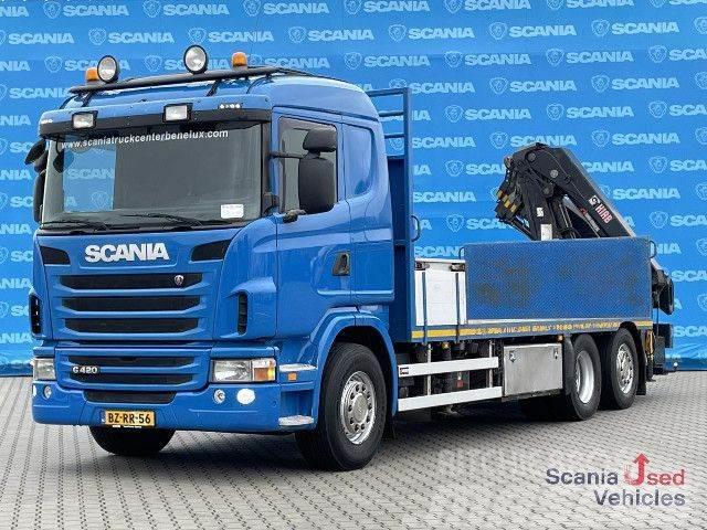 Scania G 420 LB6x2*4HNA 9T 6320x2540 HIAB 211 EP-4 AIRCO Plošinové nákladné automobily/nákladné automobily so sklápacími bočnicami