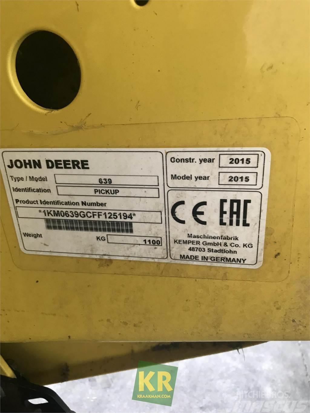 John Deere 639 Žacie stroje s vlastným pohonom - príslušenstvo