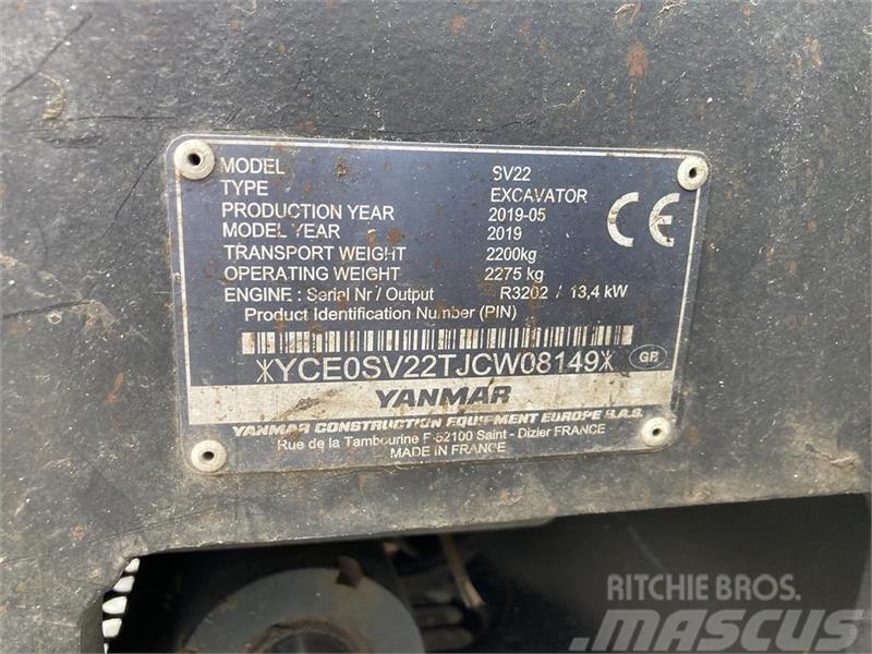 Yanmar SV22 Mini rýpadlá < 7t