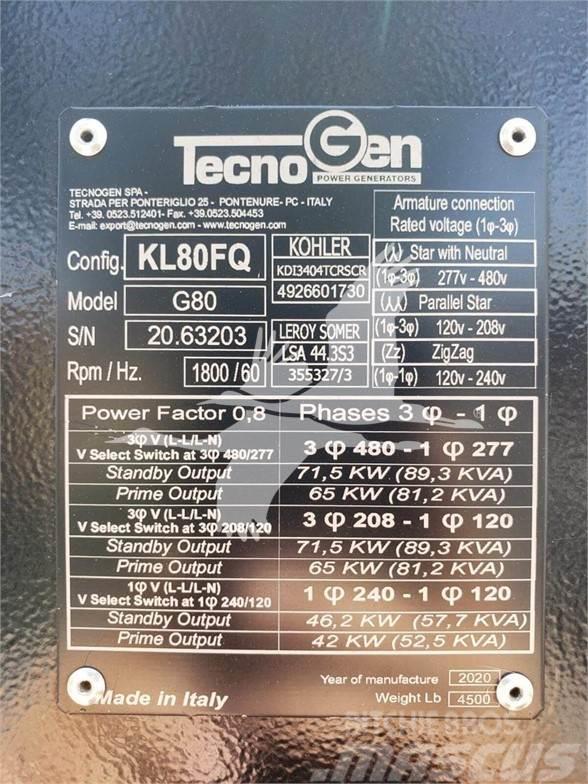 TecnoGen G80 Plynové generátory