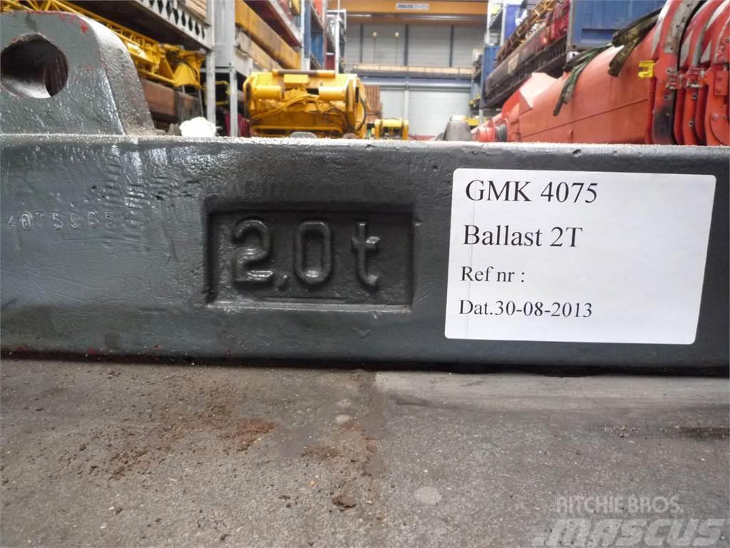 Grove GMK 4075 counterweight 2,0 ton Diely a zariadenia žeriavov