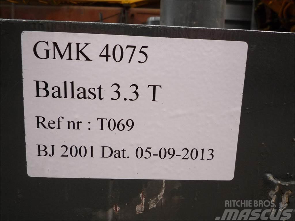 Grove GMK 4075 counterweight 3,3 ton Diely a zariadenia žeriavov