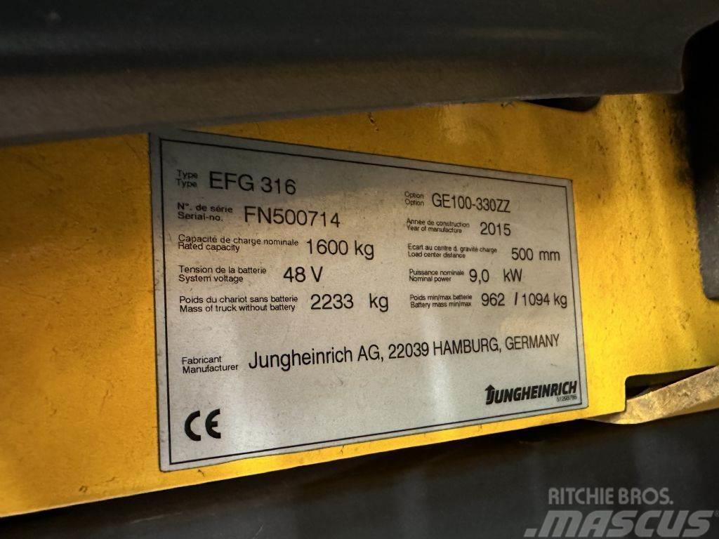 Jungheinrich EFG 316 - FREIHUB-Mast !!! Akumulátorové vozíky