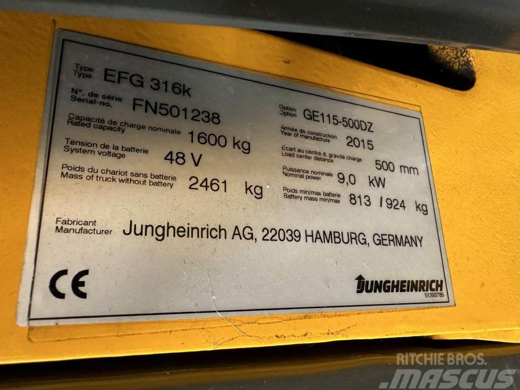Jungheinrich EFG 316k - TRIPLEX 5 m Akumulátorové vozíky