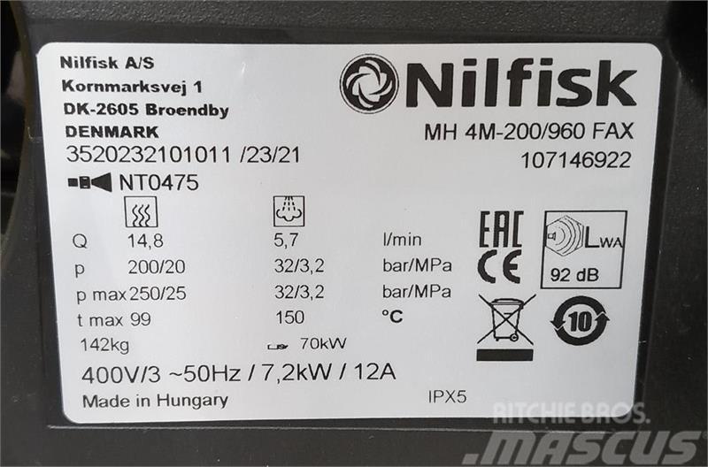 Nilfisk 200/960 FAX Vysokotlakové umývacie stroje